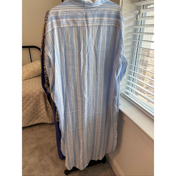 NWOT H&M x Lemlem by Liya Kebede linen striped shirt dress, $180 Large - Picture 6 of 9